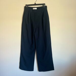 Abercrombie & Fitch Pants Sz 28/6 Sloane Navy Blue Wide Leg Tailored High Rise